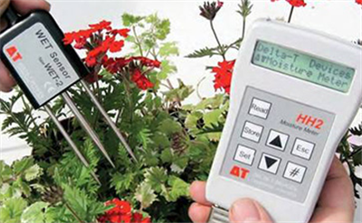 Soil moisture temperature conductivity meter